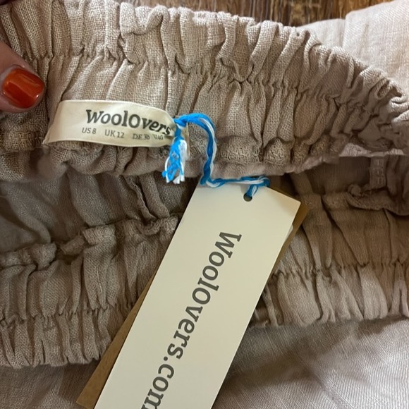 NEW Woolovers Tan 100% Linen Culottes Women’s Size 8 NWT - Picture 5 of 7